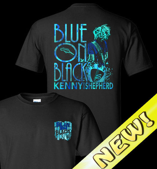 New Blue On Black T