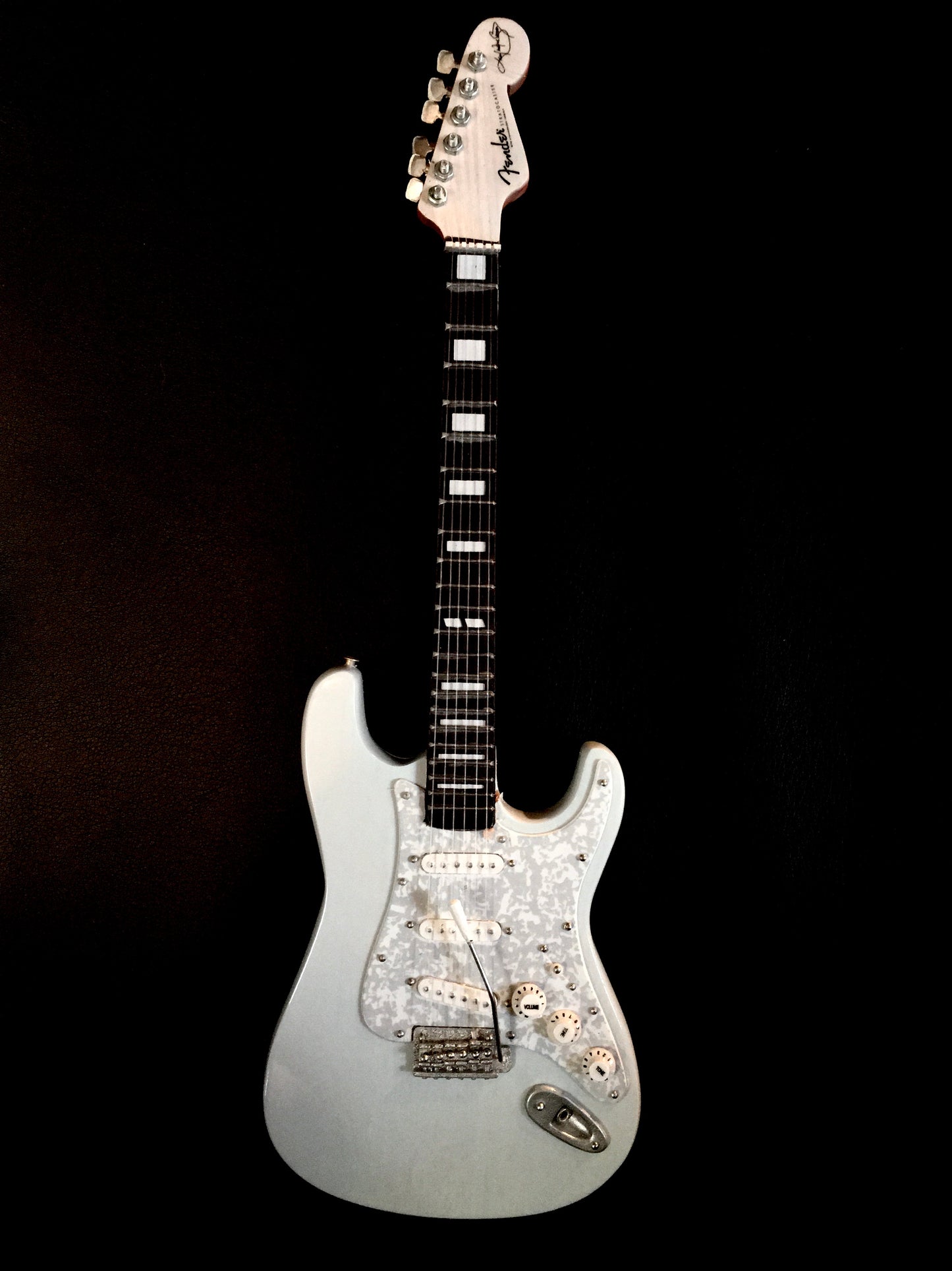 Autographed Miniature Replica of Kenny's Sonic Blue Signature Series Strat
