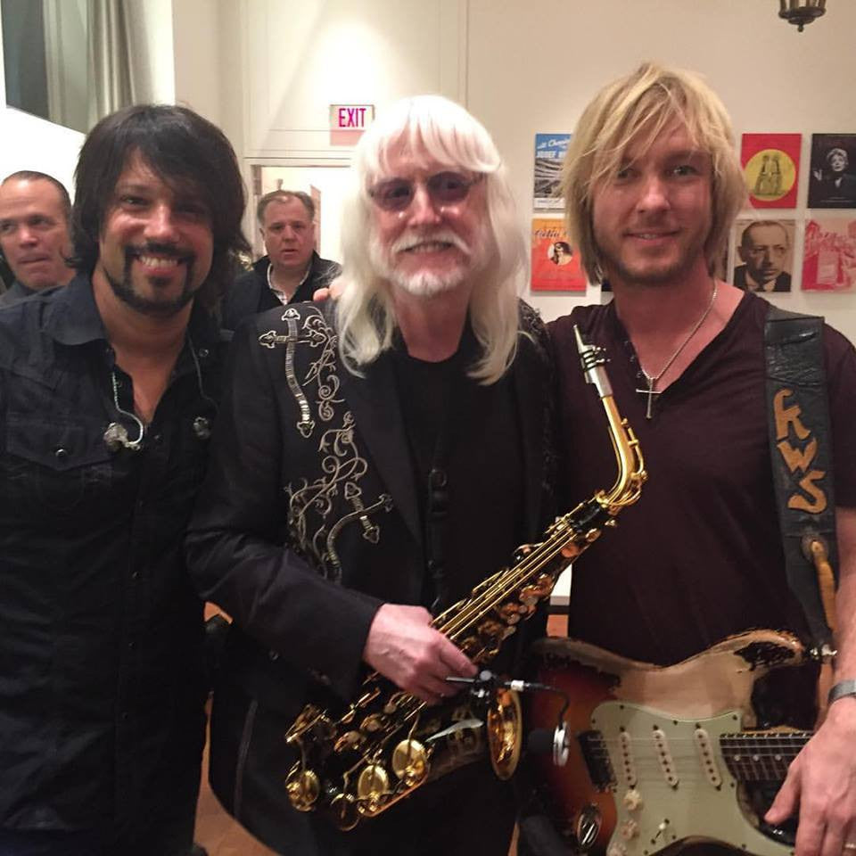 Cool shot of me and Noah with Edgar Winter at Carnegie Hall in NYC