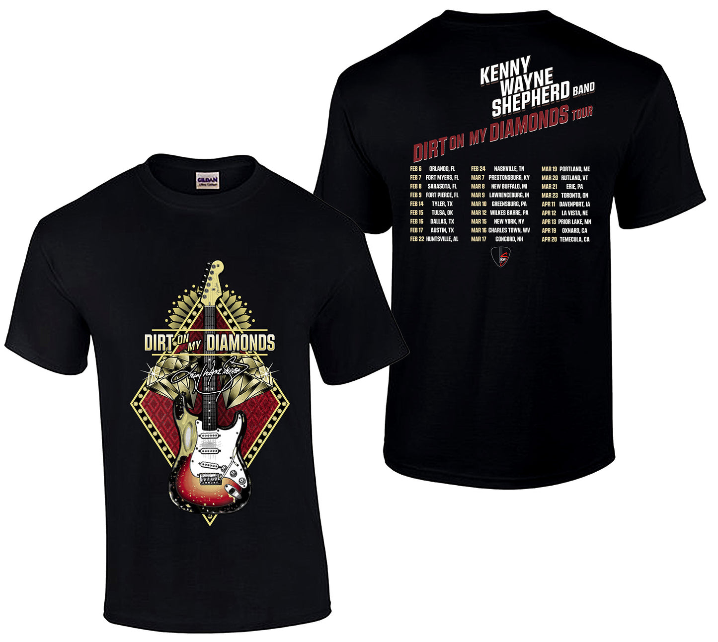 KWS Band Dirt On My Diamonds Men's Tour Dates Shirt