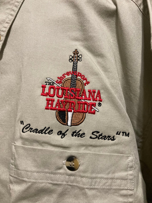 Louisiana Hayride Button down shirt - vintage beige long sleeve.