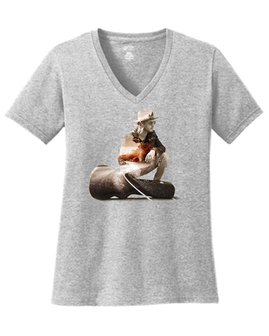 "The Traveler"  Ladies V neck T-shirt