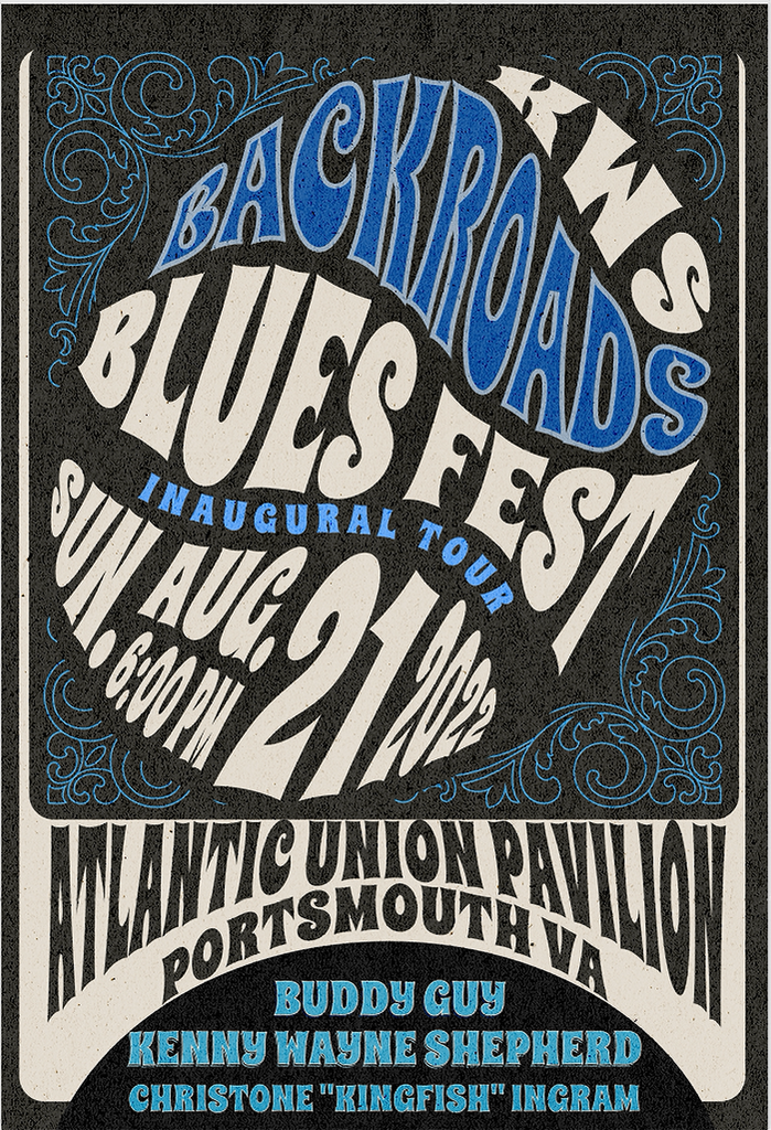 Backroads Blues Festival OFFICIAL POSTER - Portsmouth VA