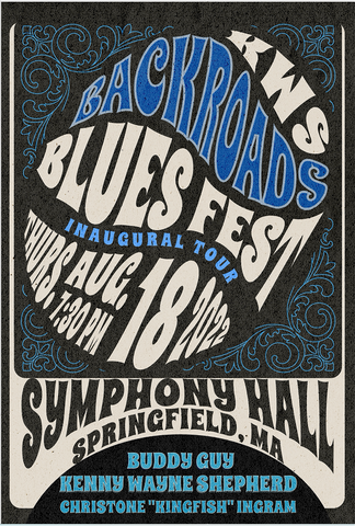 Backroads Blues Festival OFFICIAL POSTER - Springfield MA