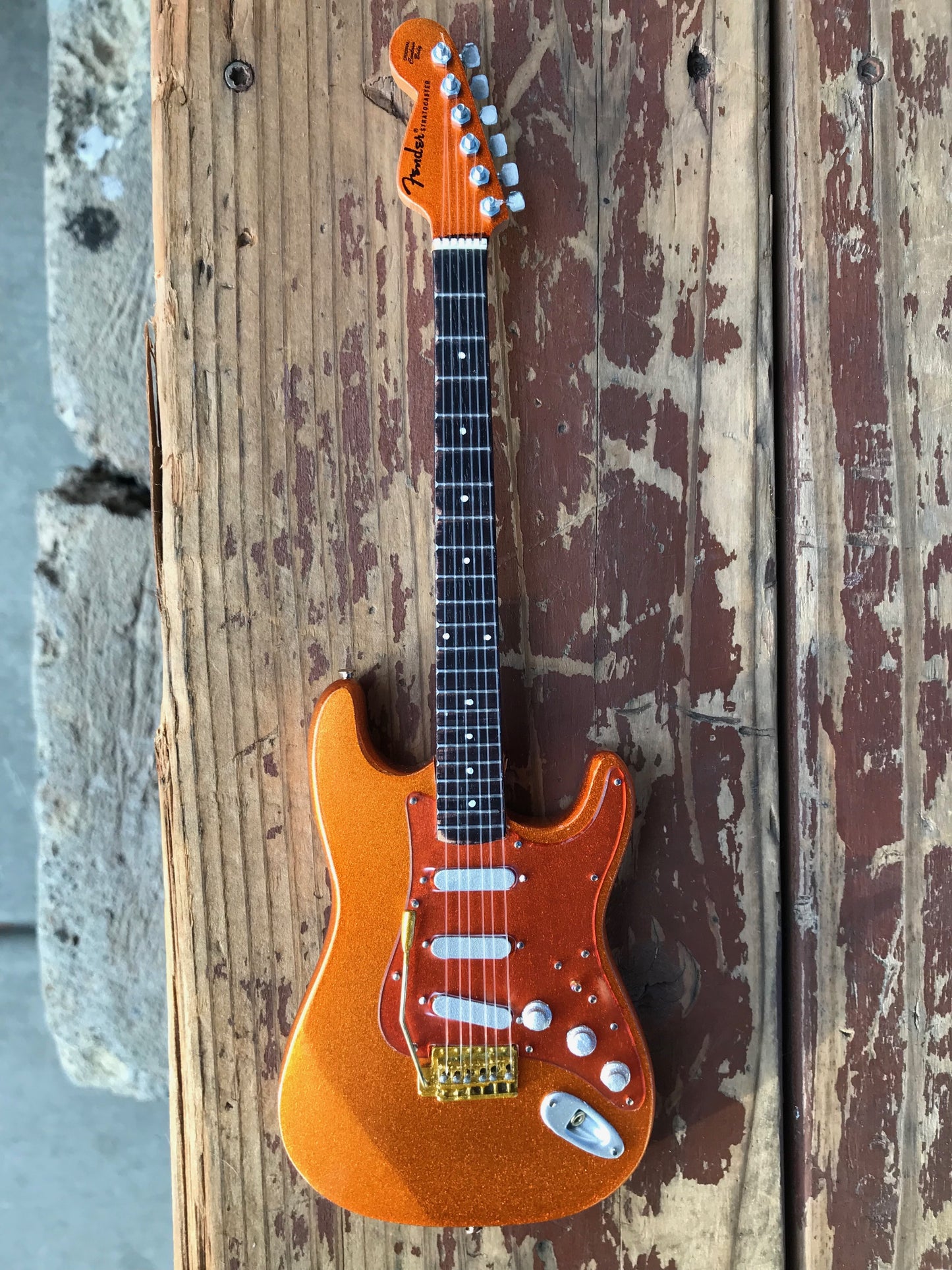 Autographed Miniature Replica of Kenny's Copperboy Strat