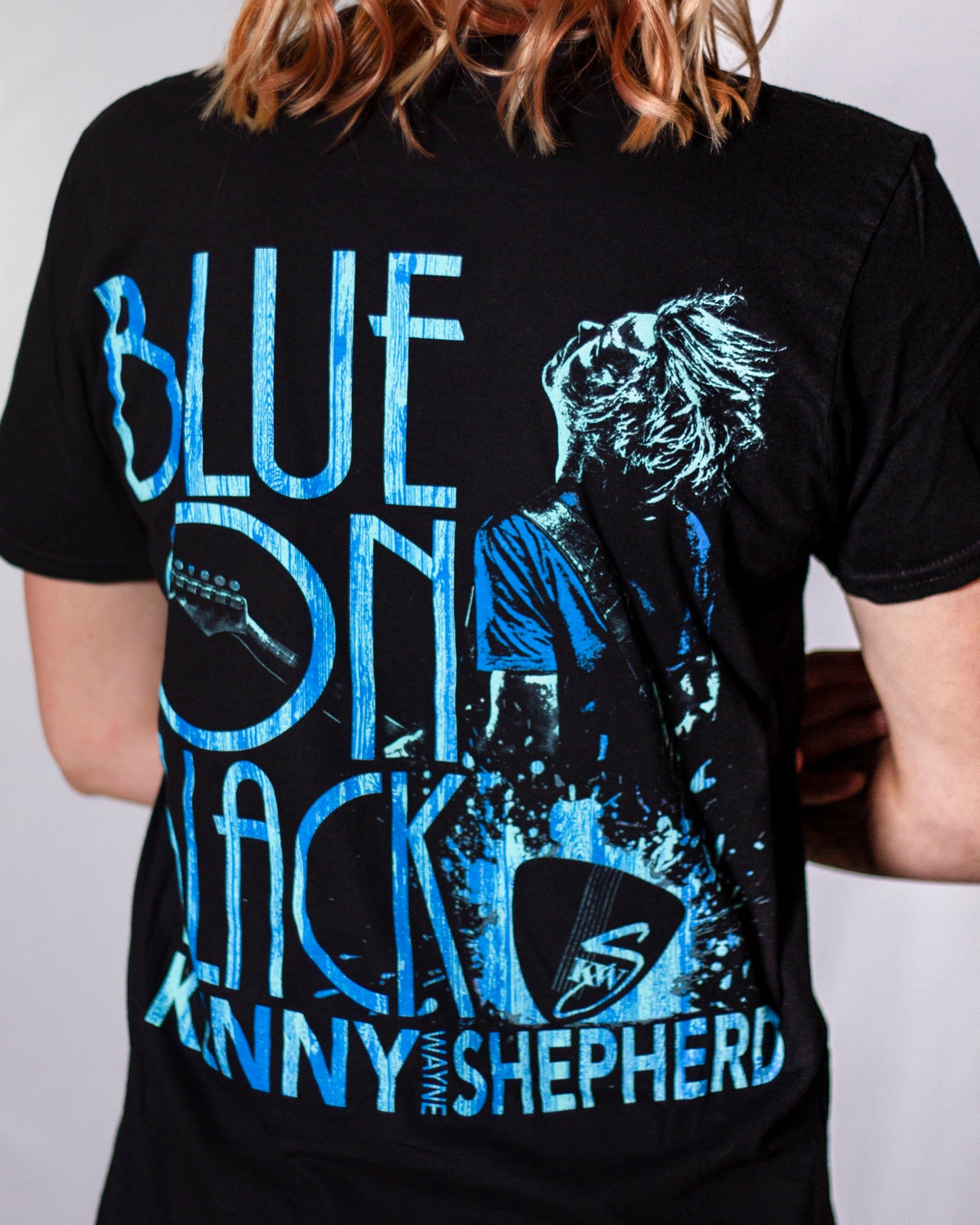 Blue On Black T-Shirt